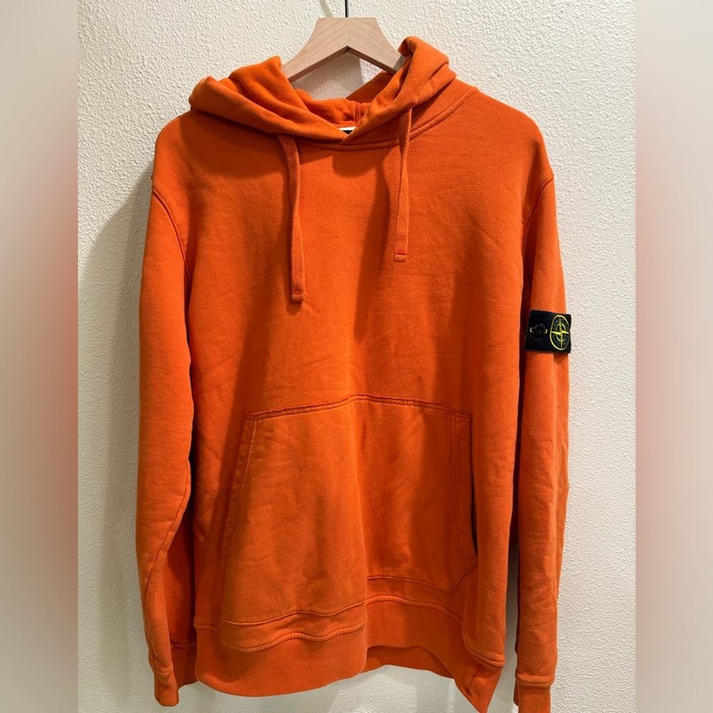 Stone Island Orange Hoodie XXL